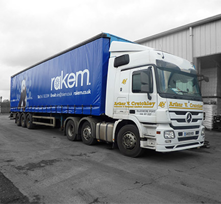 Image of Crutchley's truck and trailer